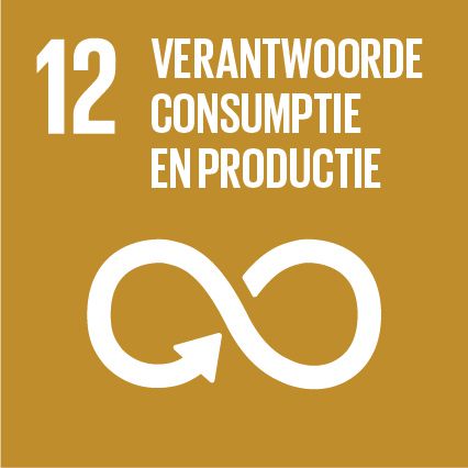 SDG 12 logo: verantwoorde consumptie en productie