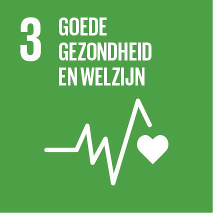 Logo SDG 3: Goede gezondheid en welzijn