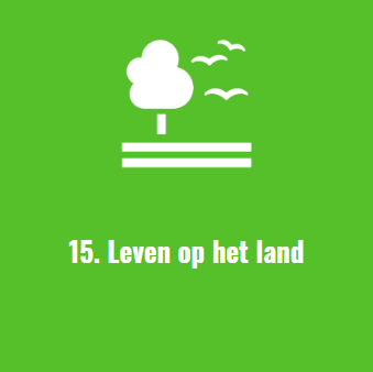 Logo SDG 15 Duurzaam landgebruik